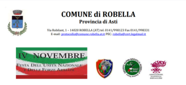 Robella | Giornata dell'Unità Nazionale e delle Forze Armate 2021